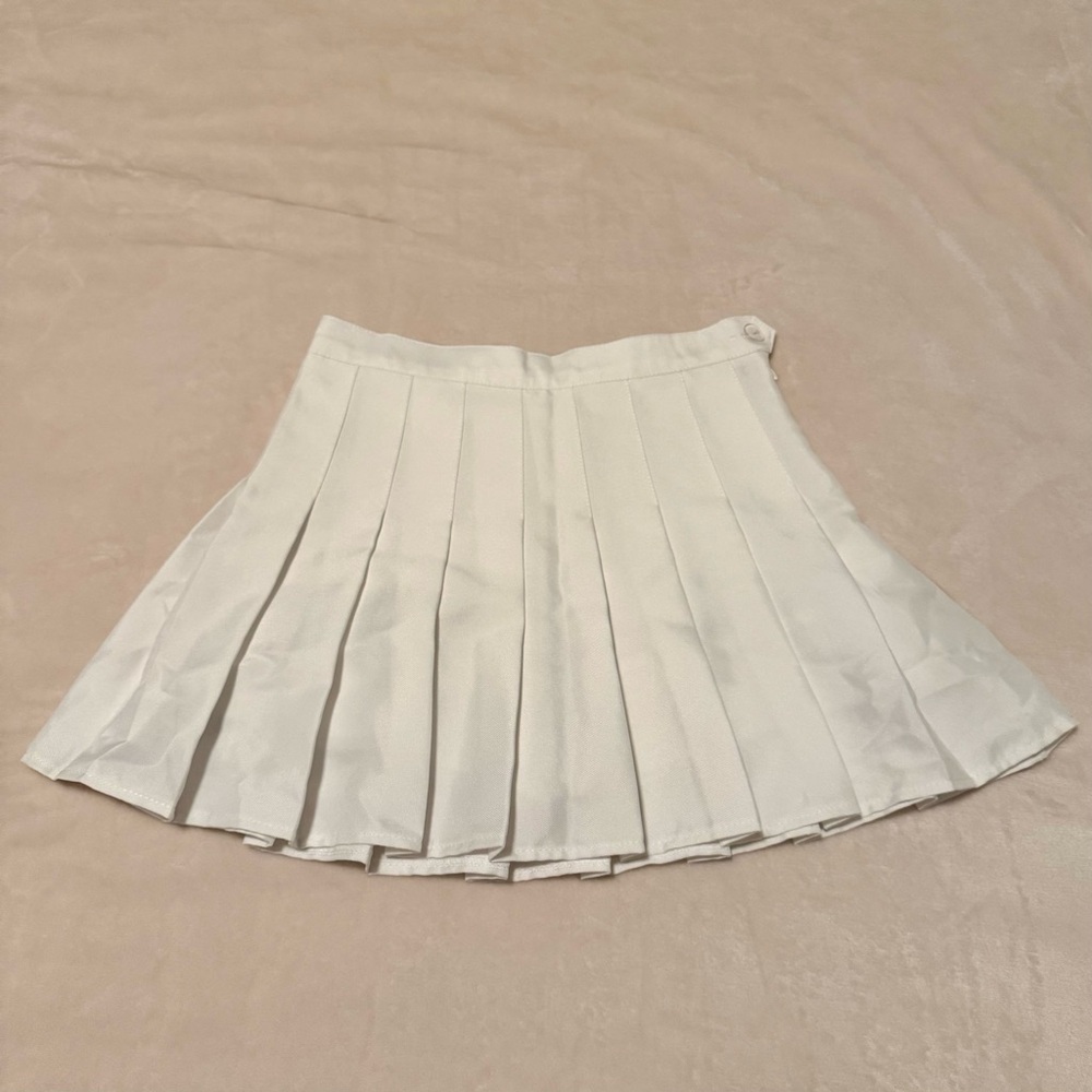 White Pleated Skirt